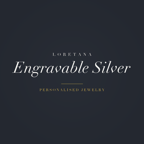 Loretana banner, engravable silver personalised jewelry