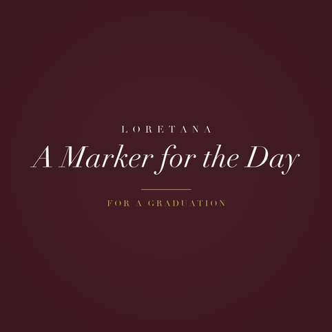 Loretana banner, a marker for the day, sterling silver graduation gift