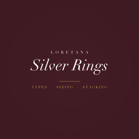 Loretana banner, silver rings guide in 925 sterling silver