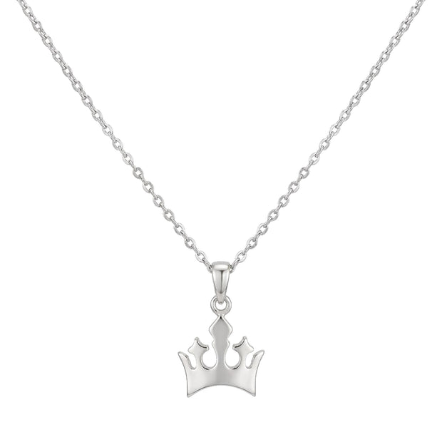 Crown pendant necklace in 925 sterling silver