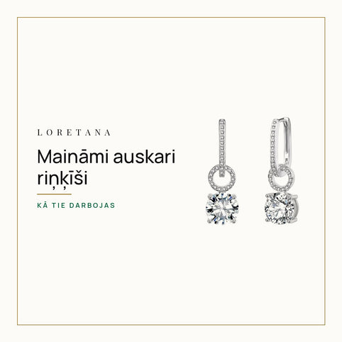 Maināmi auskari riņķīši — Kā tie darbojas · Loretana
