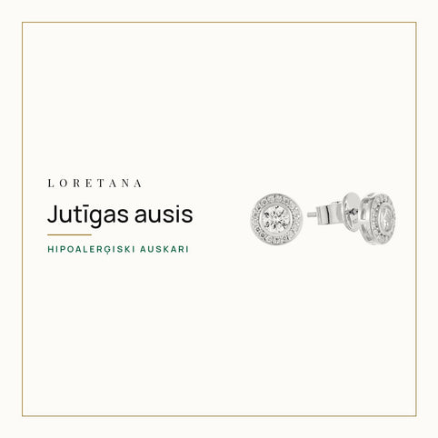 Jutīgas ausis — Hipoalerģiski auskari · Loretana