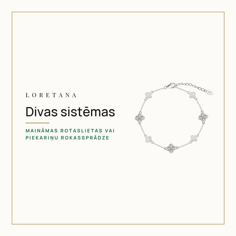 Divas sistēmas — Maināmas rotaslietas vai piekariņu rokassprādze · Loretana