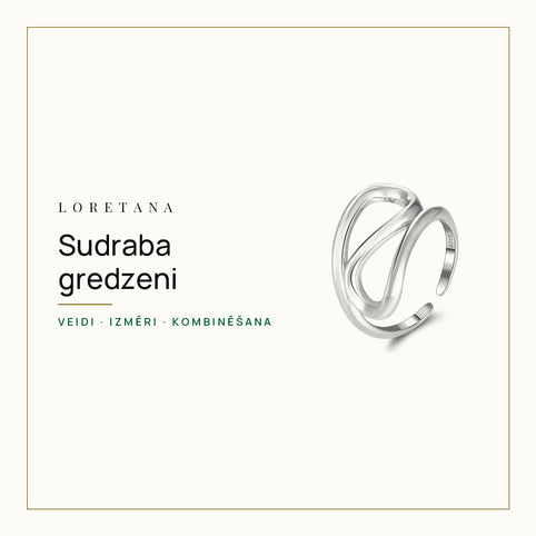 Sudraba gredzeni — Veidi · Izmēri · Kombinēšana · Loretana